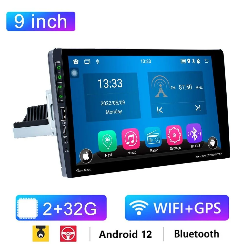 Автомагнитола Hikity / 9" / Сенсорная / 2/32Гб / Android 12 / Bluetooth / WI-FI / GPS / USB / microSD slot / 1DIN, фото №1 Автомагнитола Hikity / 9" / Сенсорная / 2/32Гб / Android 12 / Bluetooth / WI-FI / GPS / USB / microSD slot / 1DIN, фото №1