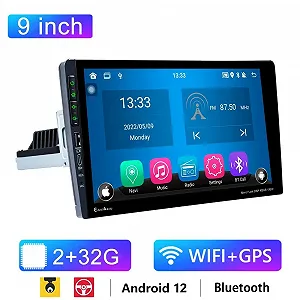 Купити Автомагнітола Hikity / 9" / Сенсорна / 2/32Гб / Android 12 / Bluetooth / WI-FI / GPS / USB / microSD slot / 1DIN - Фото 1 Автомагнітола Hikity / 9" / Сенсорна / 2/32Гб / Android 12 / Bluetooth / WI-FI / GPS / USB / microSD slot / 1DIN - Фото 1