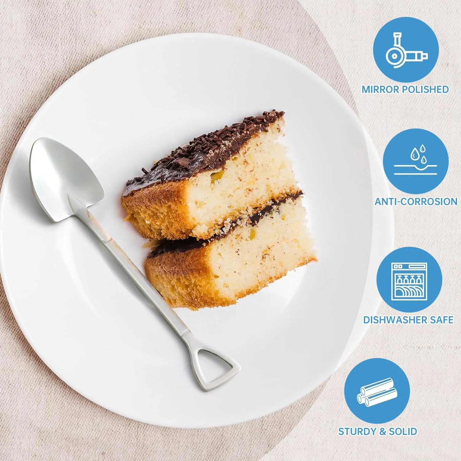 Набір з 8 ложок у формі лопати, фото №3