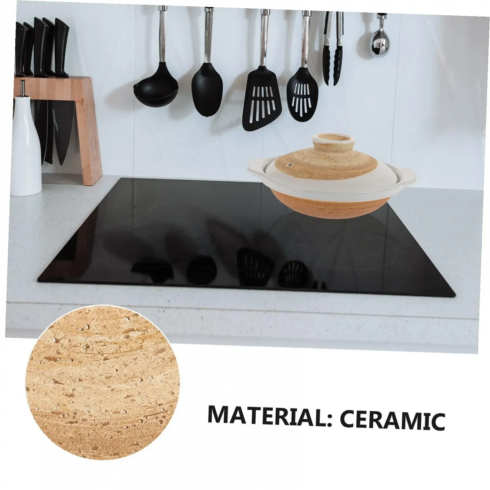 Каструля керамічна з кришкою термостійка для тушкування та супів, фото №6