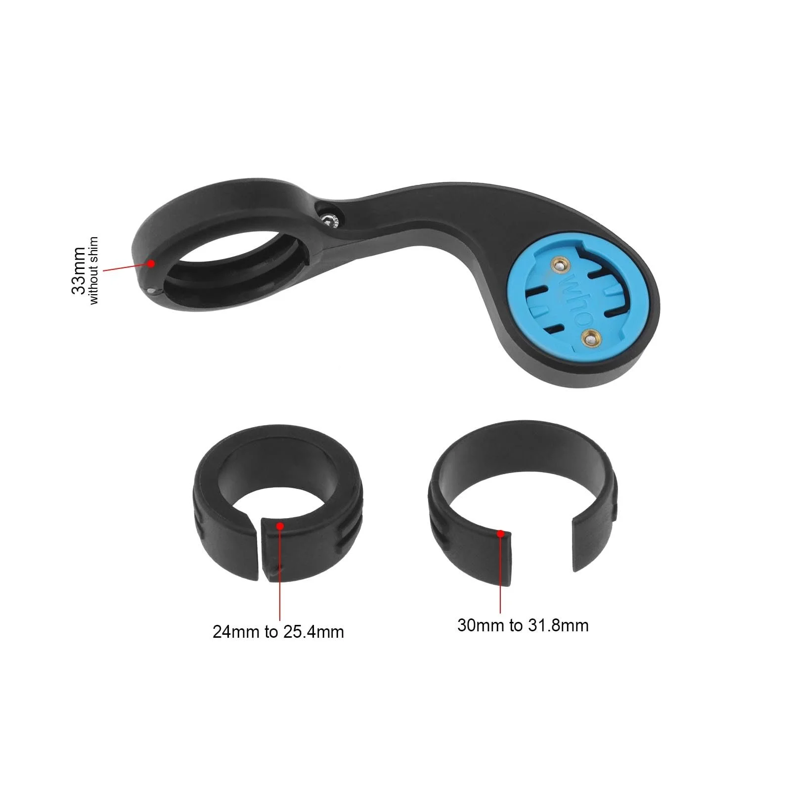 Крепление для велокомпьютера ECSiNG Mini Out Front Bike Handlebar Mount для Wahoo Roam/Elemnt/Bolt, фото №4