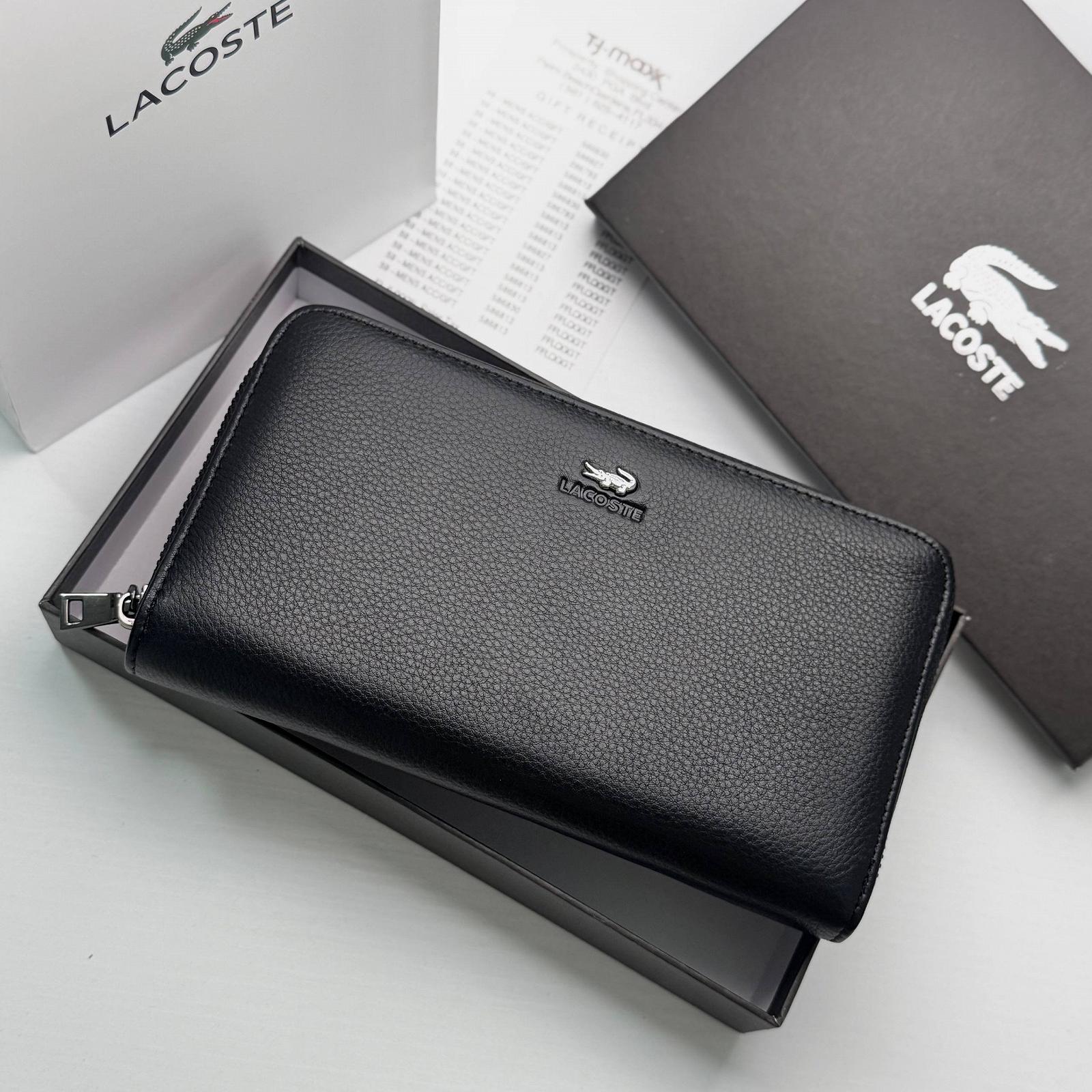 Чоловічий шкіряний гаманець на блискавці Lacoste, фото №8