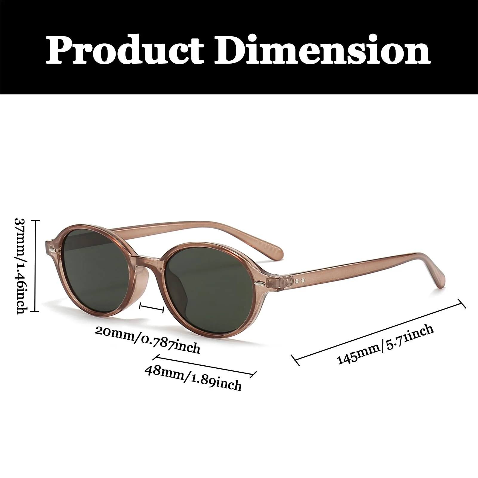 Овальні сонцезахисні окуляри LJCZKA Ретро для жінок і чоловіків, 90-х років, круглі, маленькі, фото №3