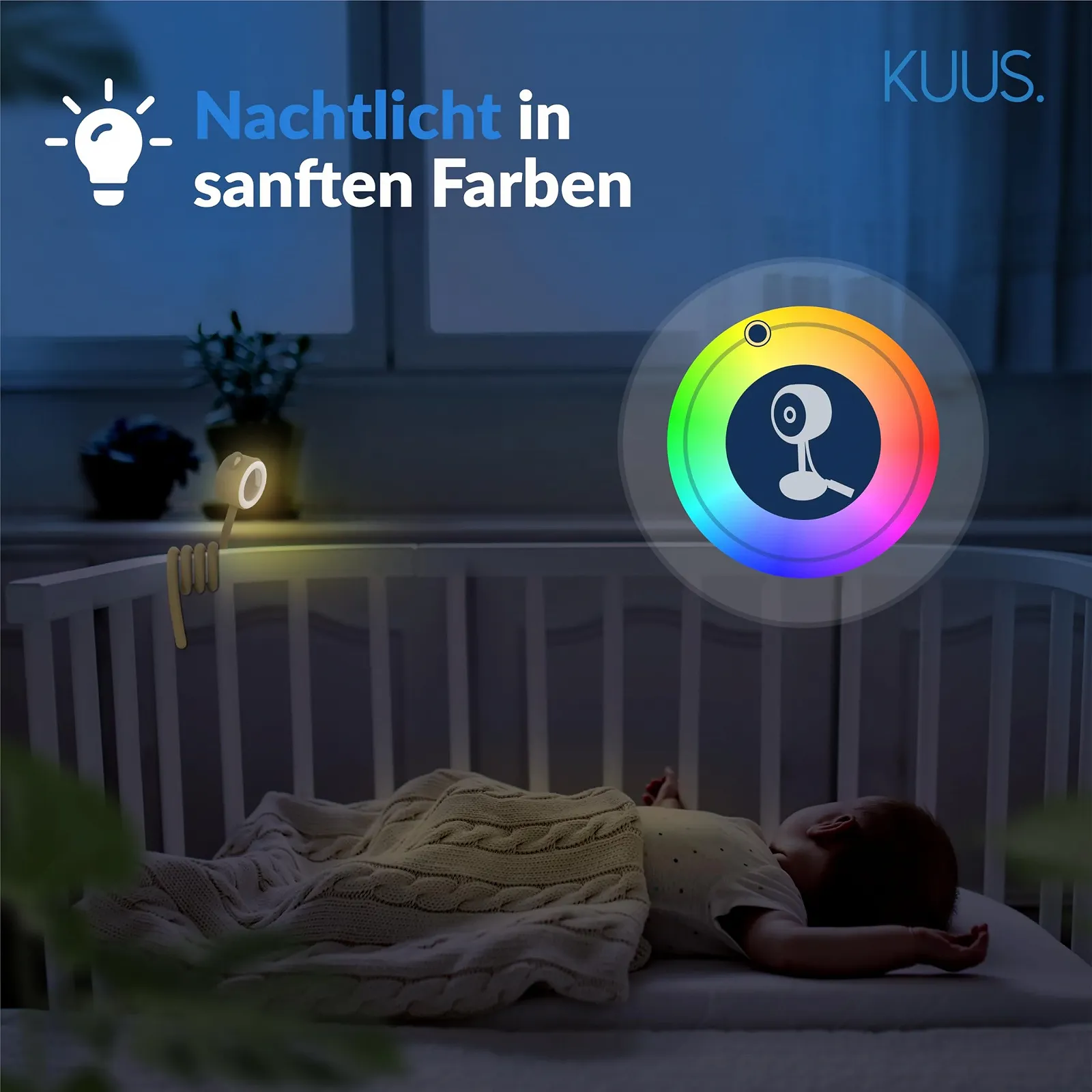 Відеоняня KUUS. 2K WiFi App Night Light White Noise Sleep Aid Baby Camera, фото №7 Відеоняня KUUS. 2K WiFi App Night Light White Noise Sleep Aid Baby Camera, фото №7