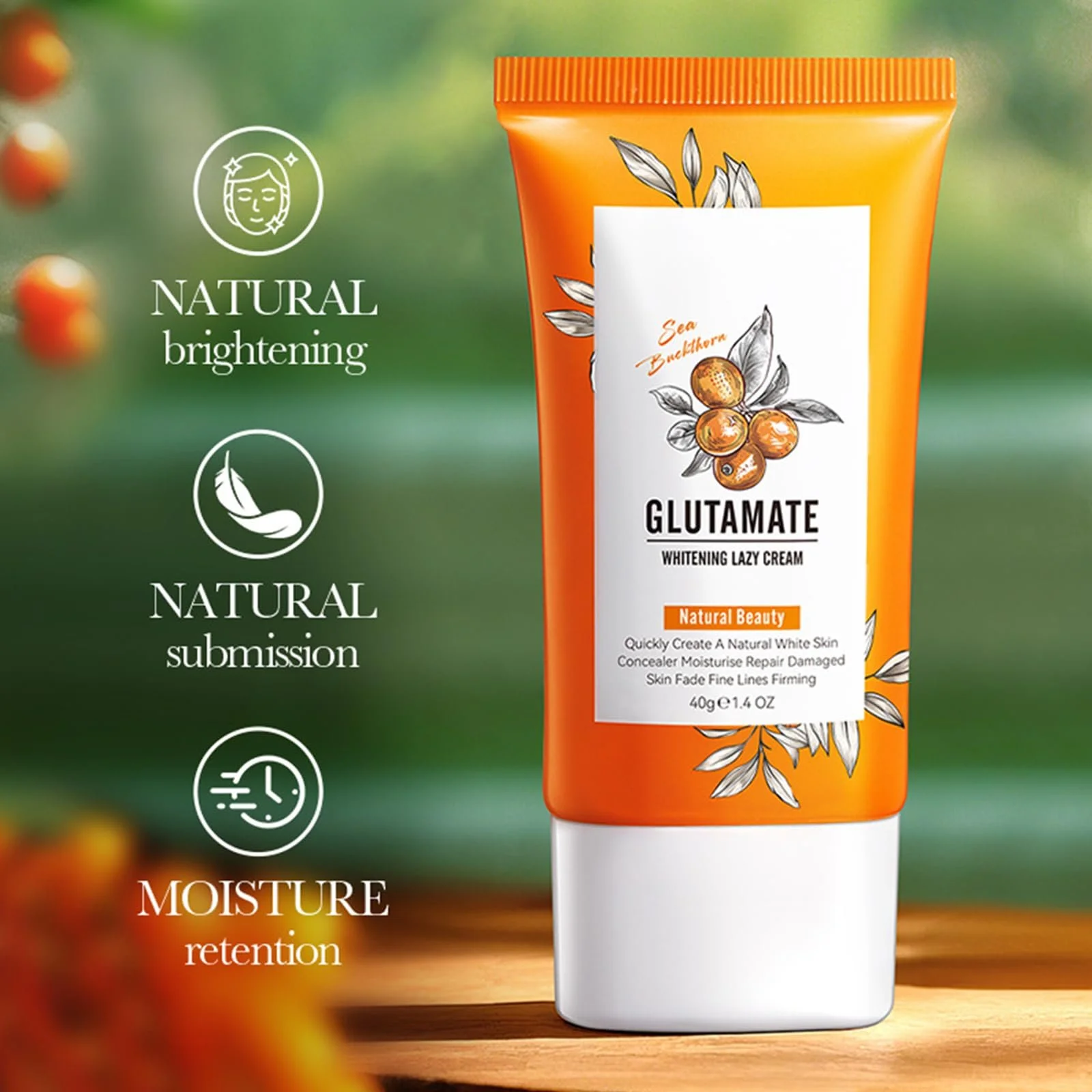 Зволожувальний крем для обличчя та тіла Sea Skin Care Відбілювальний легкий 40 г, фото №3