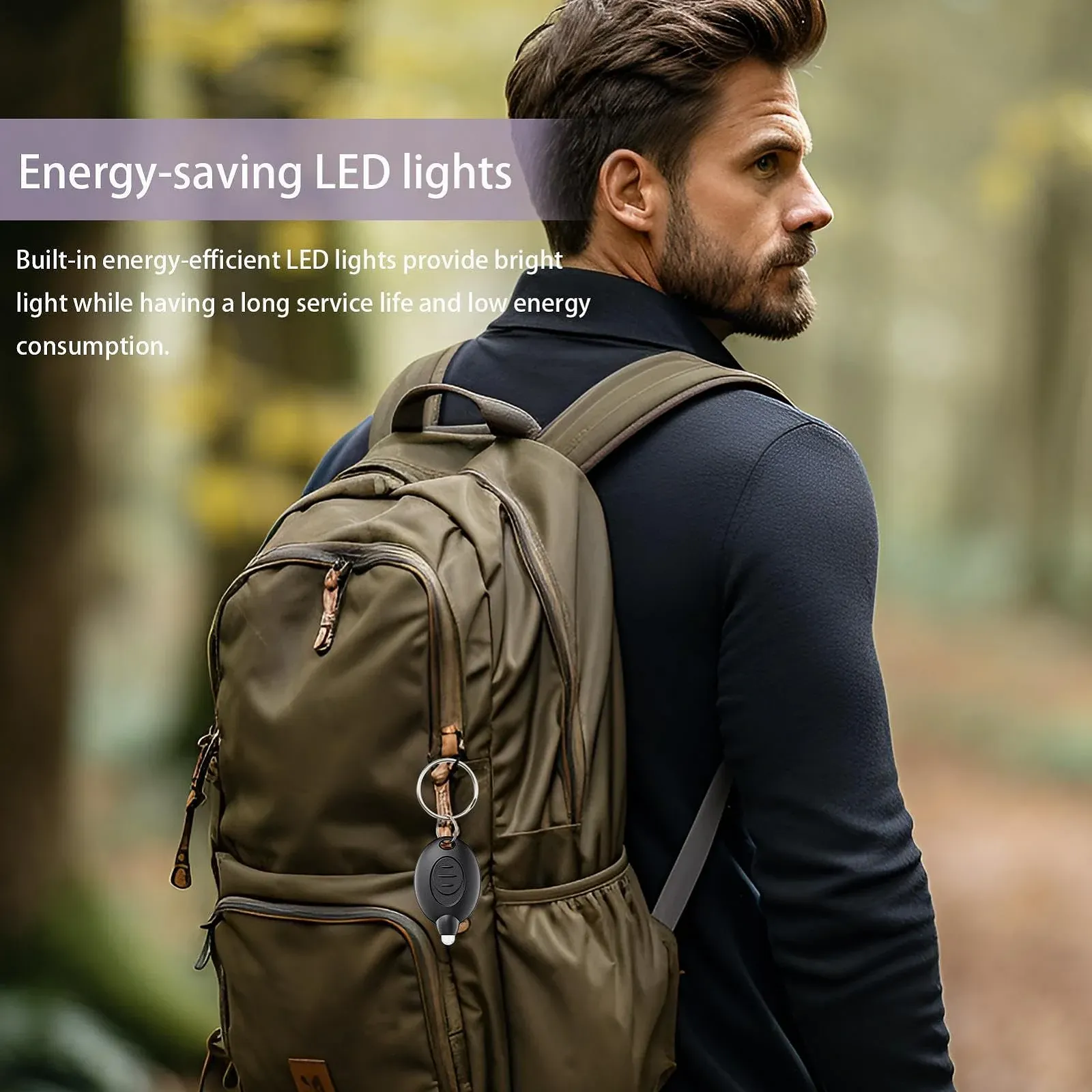 Набір 5 LED ліхтариків-брелоків, Міні LED  14 люмен, портативний ультра-яскравий на батарейках для походів та аварійного освітлення, фото №3