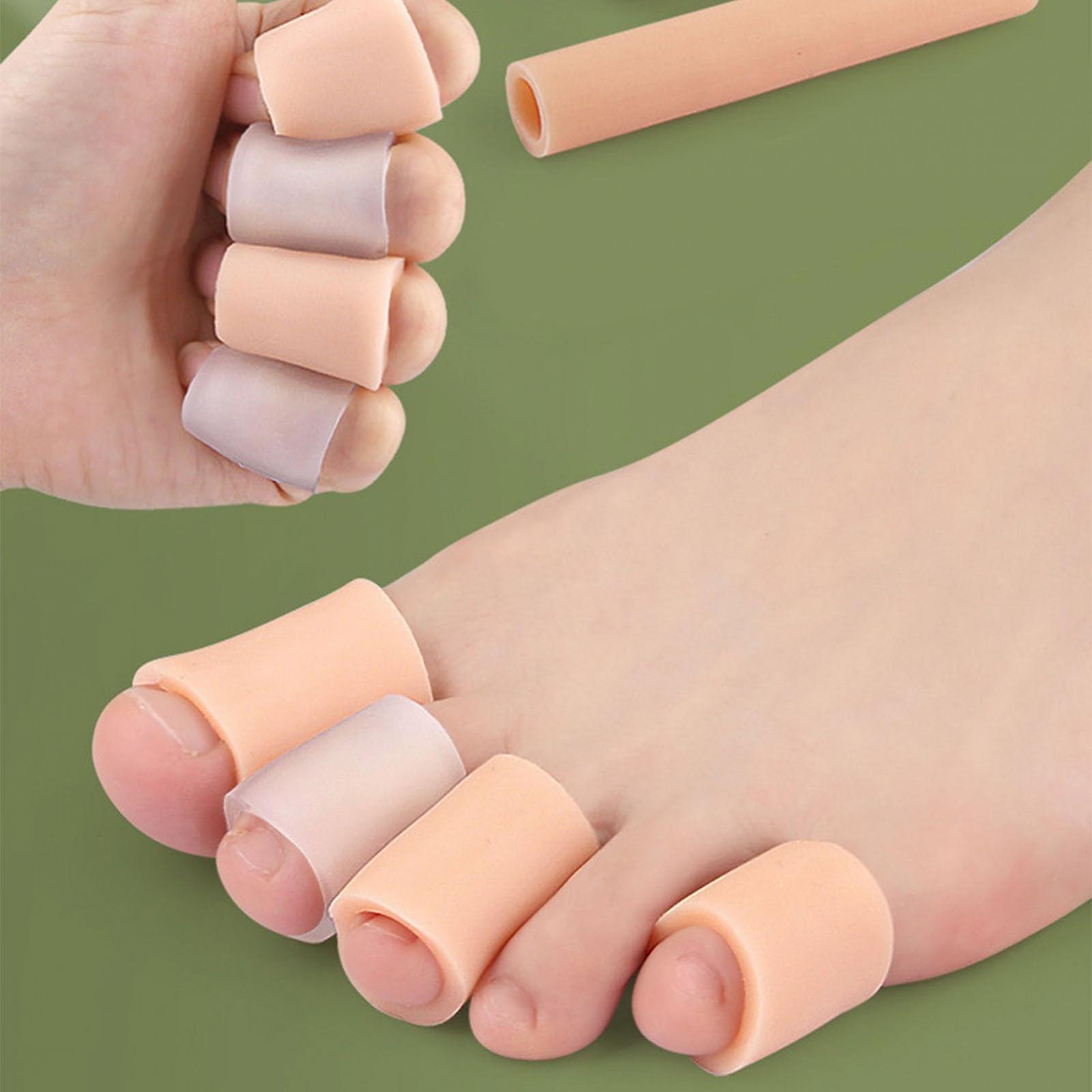 Гелевий захист для пальців ніг, 4 пари, багаторазовий, дихаючий, м'який, еластичний протектор для пальців від пухирів, для пальців рук і ніг, фото №6