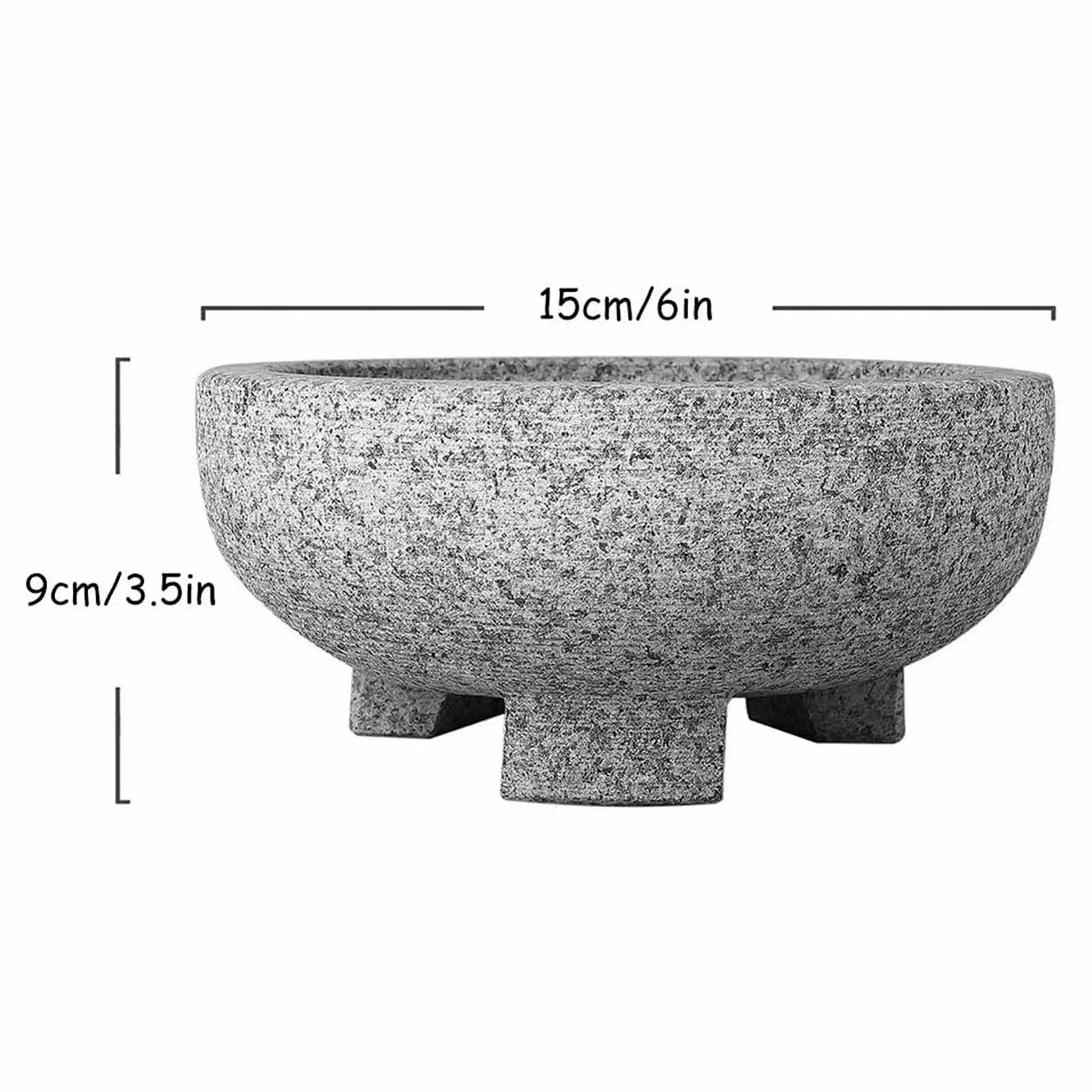 Ступка з товкачем, чаша, чаша для спецій, великий кам'яний, фото №2