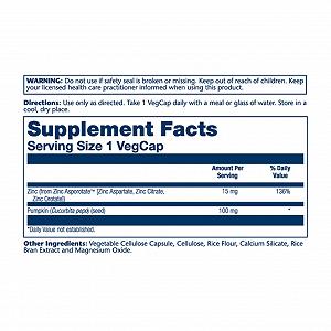 Zinc Asporotate 15mg 100 vcaps synthetic.ua - Фото 1