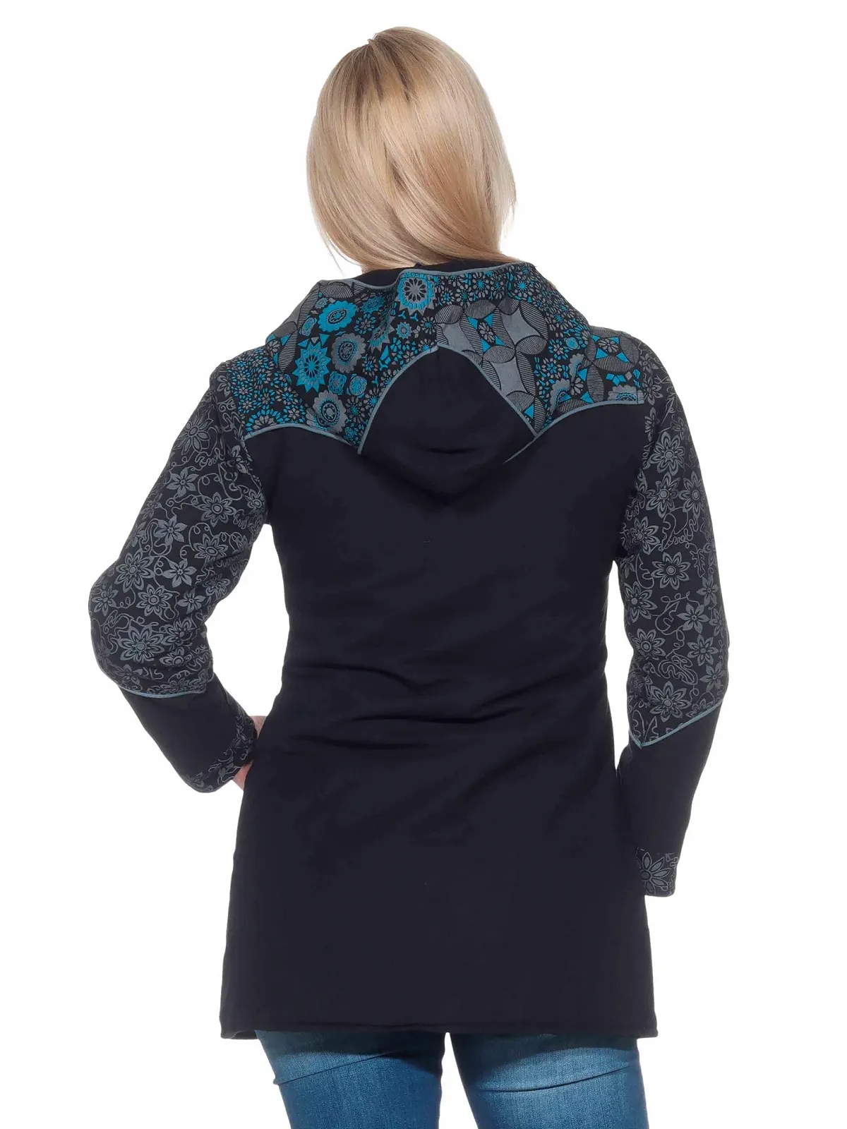 Куртка Kunst und Magie З капюшоном Квітковий Бавовна, фото №6