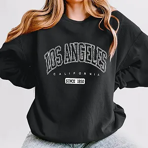 Женская Толстовка Los Angeles California Letter Print Graphic Аниме Колледж С длинным рукавом Dünn Vintage С круглым вырезом Одежда Стиль Y2K Топы 2025 Gothic Backwoods Preppy synthetic.ua - Фото 1
