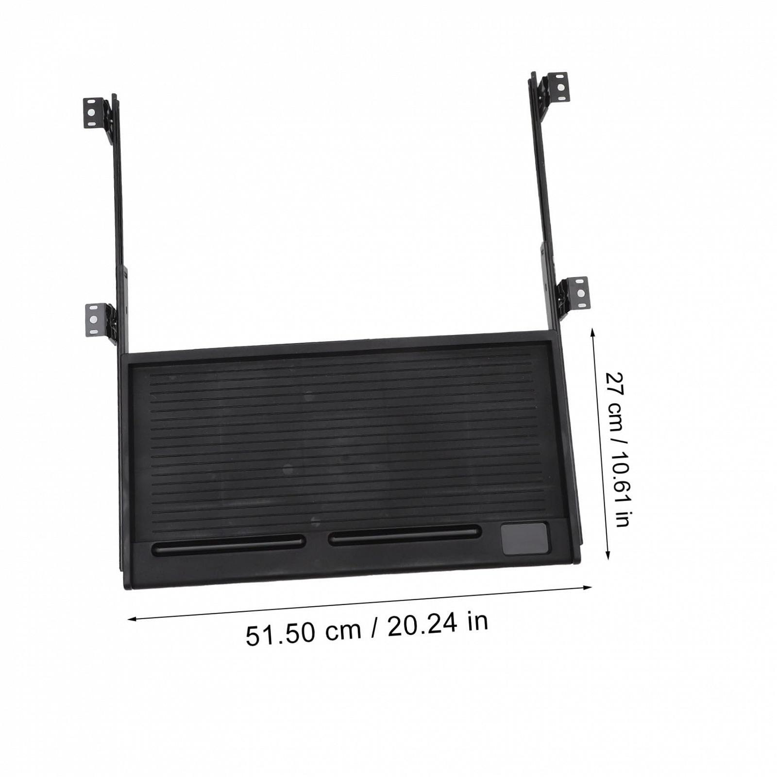 Выдвижной ящик для клавиатуры под стол Прочный ящик для клавиатуры со скользящей рейкой, экономящий пространство, эргономичный для офиса и домашнего офиса Черный, фото №5