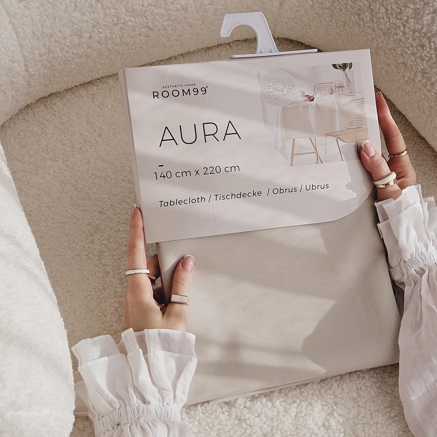 Скатертина ROOM99 Aura 140 х 200 см брудовідштовхувальна водовідштовхувальна, фото №3