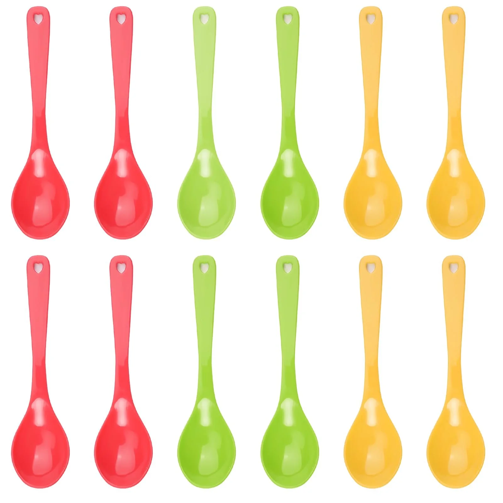 Ложки Пластикові Різнокольорові 3 кольори (Набір 24 шт.), фото №1