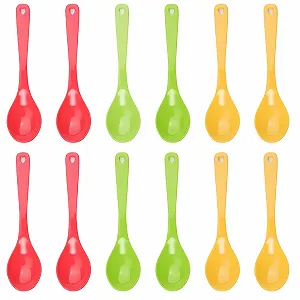 Ложки Пластикові Різнокольорові 3 кольори (Набір 24 шт.) - Фото 1
