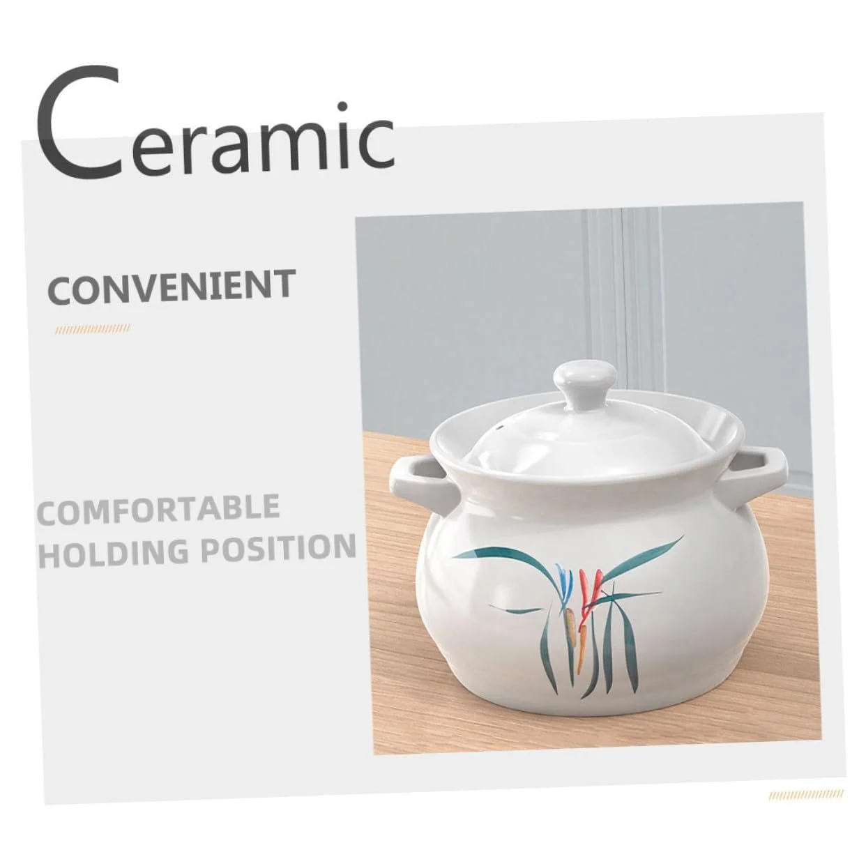 Кастрюля VANZACK Керамическая Термостойкая для индукционных плит и духовки, фото №8 Кастрюля VANZACK Керамическая Термостойкая для индукционных плит и духовки, фото №8