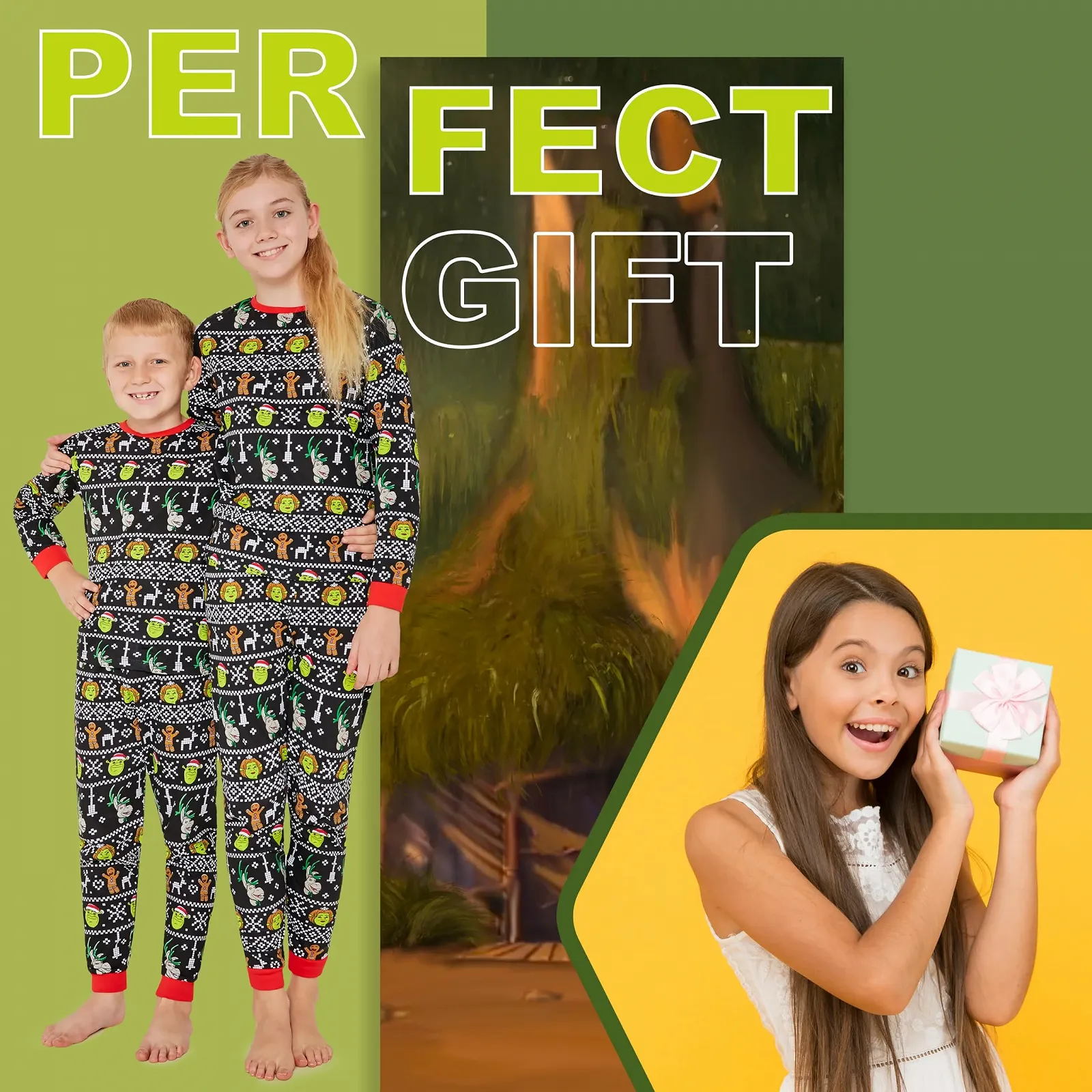 Комплект Різдвяних піжам Shrek для всієї родини, фото №3