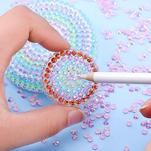 Стразы из искусственной смолы 3 мм Плоская задняя часть для декора одежды и обуви Розовый/Белый 10000 шт synthetic.ua - Фото 1