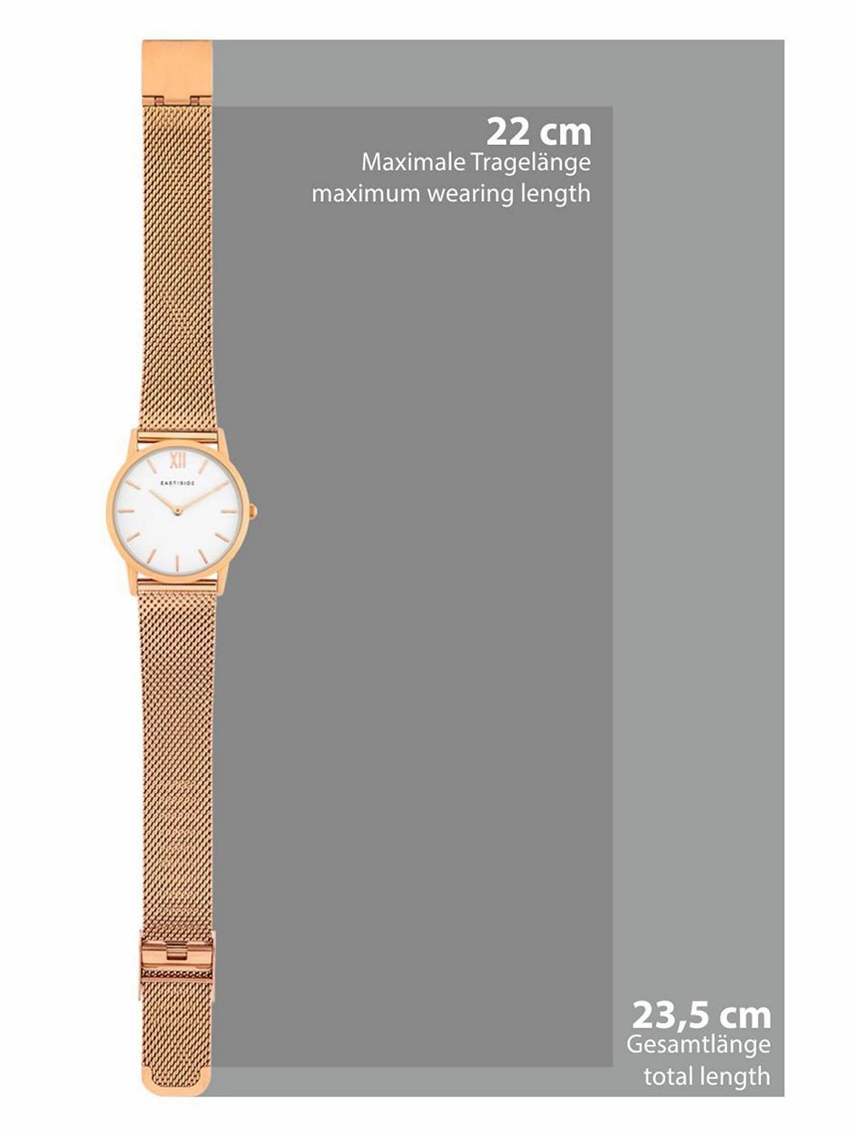 Женские часы Eastside 10080027, аналоговые, японский кварцевый механизм, браслет из нержавеющей стали, розовое золото, 3 ATM, без мотива, фото №7