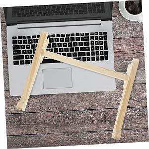 Підставка для ноутбука Holz, настільна, з масиву дерева, вентильована, ергономічна, піднята, стабільна та стійка до подряпин synthetic.ua - Фото 1