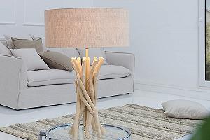 Настольная лампа Design Driftwood Wild Nature Sand Natural Linen Shade synthetic.ua - Фото 1