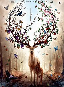 Пазл Ravensburger Mysterious Deer 12000391 500 элементов - Фото 1