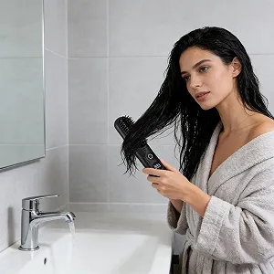 Щетка-выпрямитель беспроводная керамическая с LED-индикатором аккумуляторная synthetic.ua - Фото 1