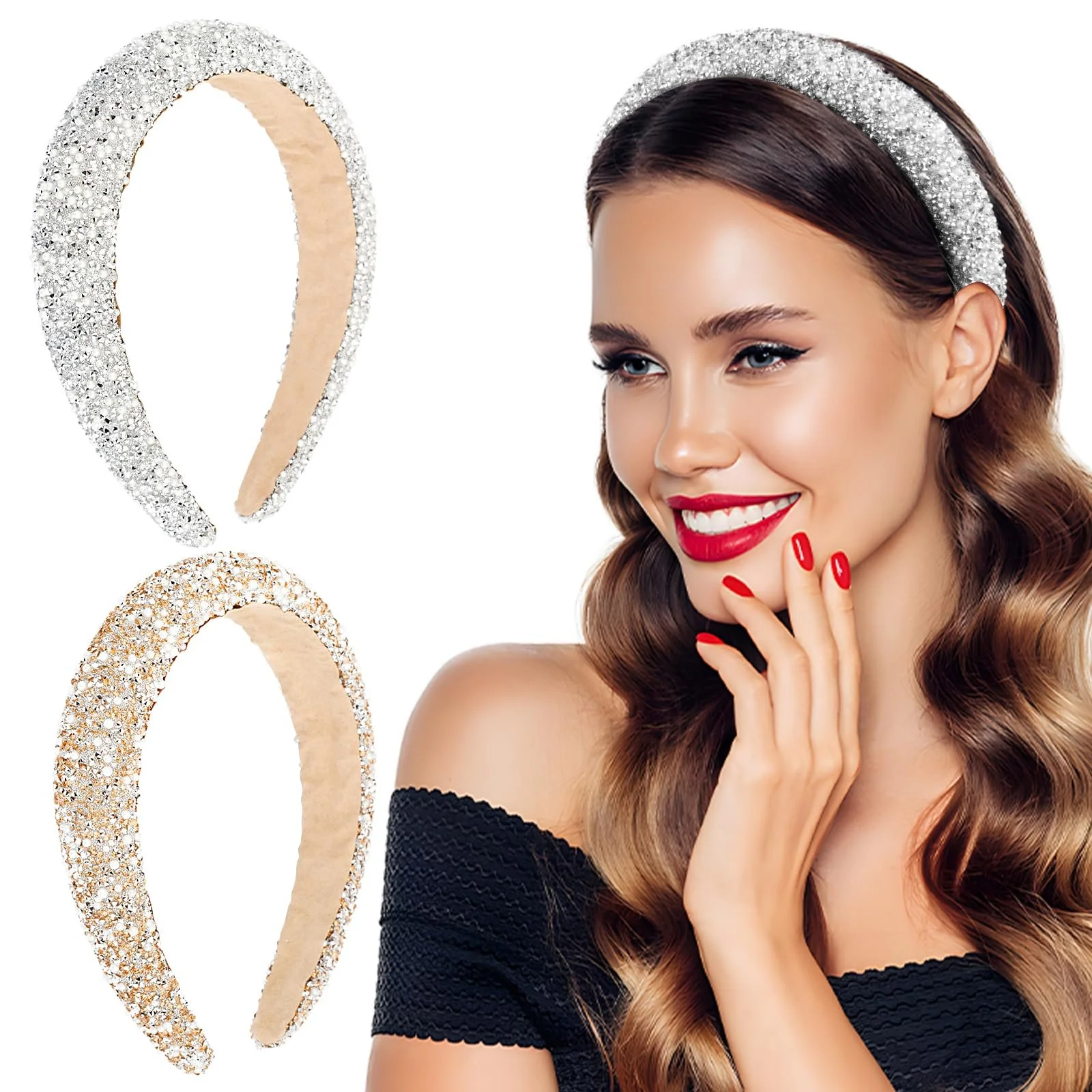 Обруч з блискітками для волосся, фото №1