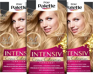 Краска для волос Palette Intensive Creme Colouration 9-5/400 Natural Blonde Уровень 3, 3 x 115 мл, Стойкая краска - Фото 1