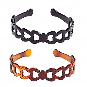 Обруч Чорний і Коричневий Твердий Пластиковий - Фото 1