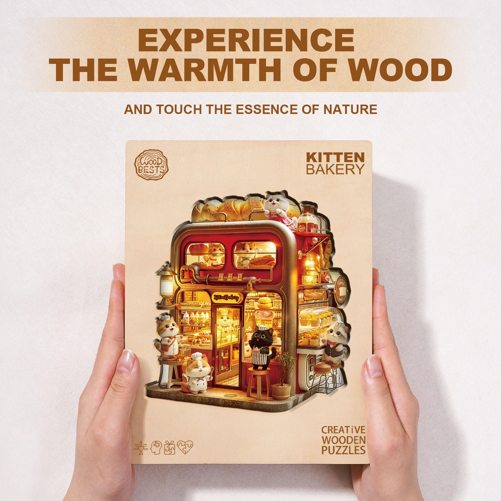 Дерев'яний пазл Kitten Bakery 270 деталей 34 x 32.3 см, фото №8