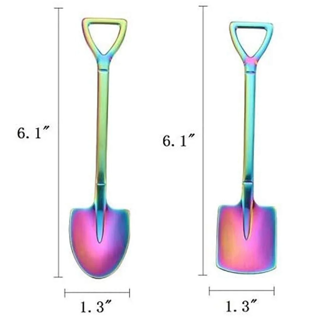 Ложка Шпатель з нержавіючої сталі 304, 6 шт, різнокольорова, фото №2