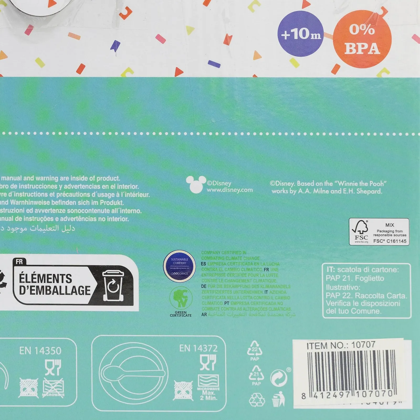 Детский набор Minnie Mouse Disney с бутылочкой, миской и ложкой, без BPA, пластик и силикон, моющийся и многоразовый, фото №5 Детский набор Minnie Mouse Disney с бутылочкой, миской и ложкой, без BPA, пластик и силикон, моющийся и многоразовый, фото №5