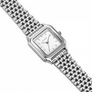 Жіночий годинник BURKER Macy Квадратний Аналоговий Кварцовий 26 мм Срібний Білий synthetic.ua - Фото 1