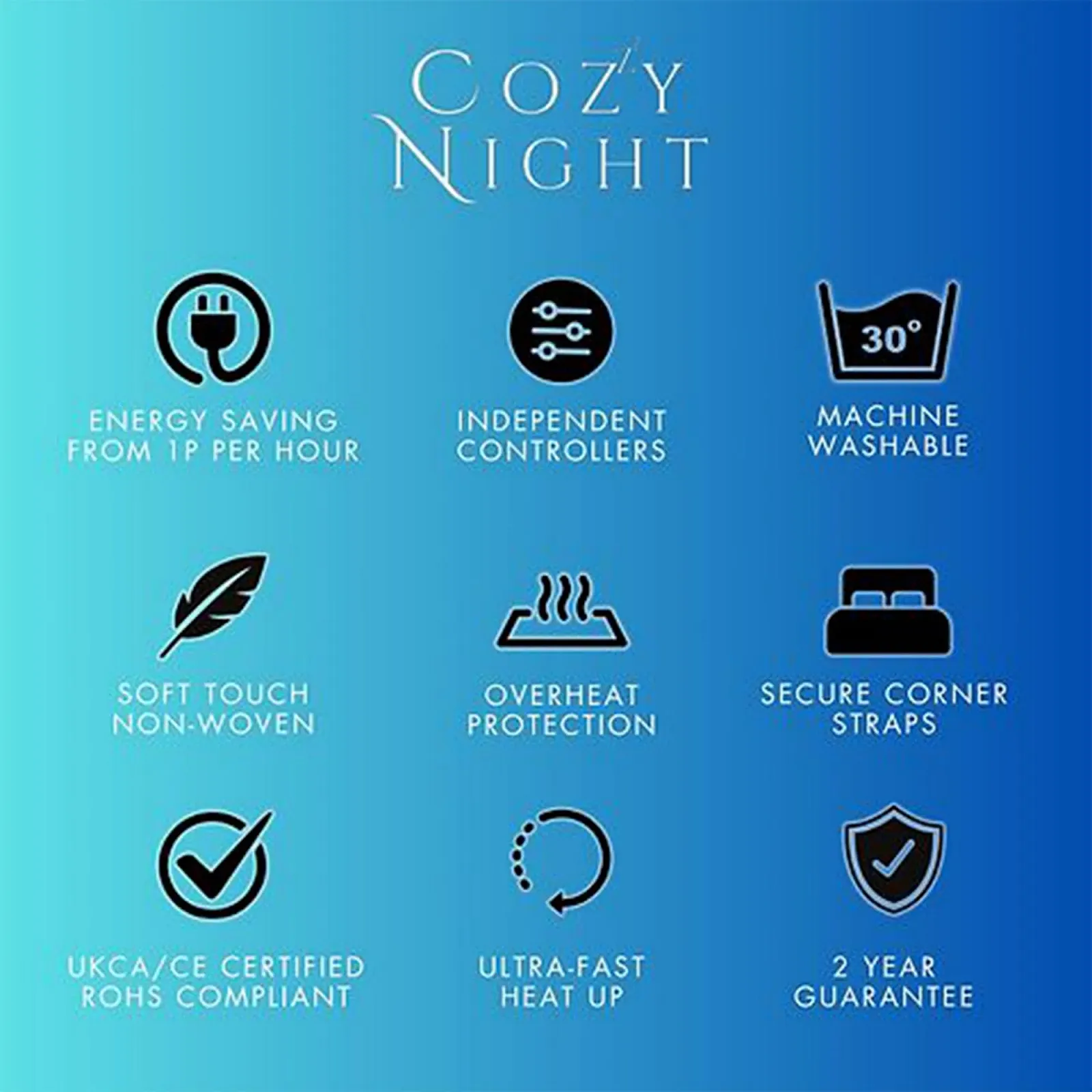 Электрическое одеяло Cozy Night Double 140 x 192 см, фото №9