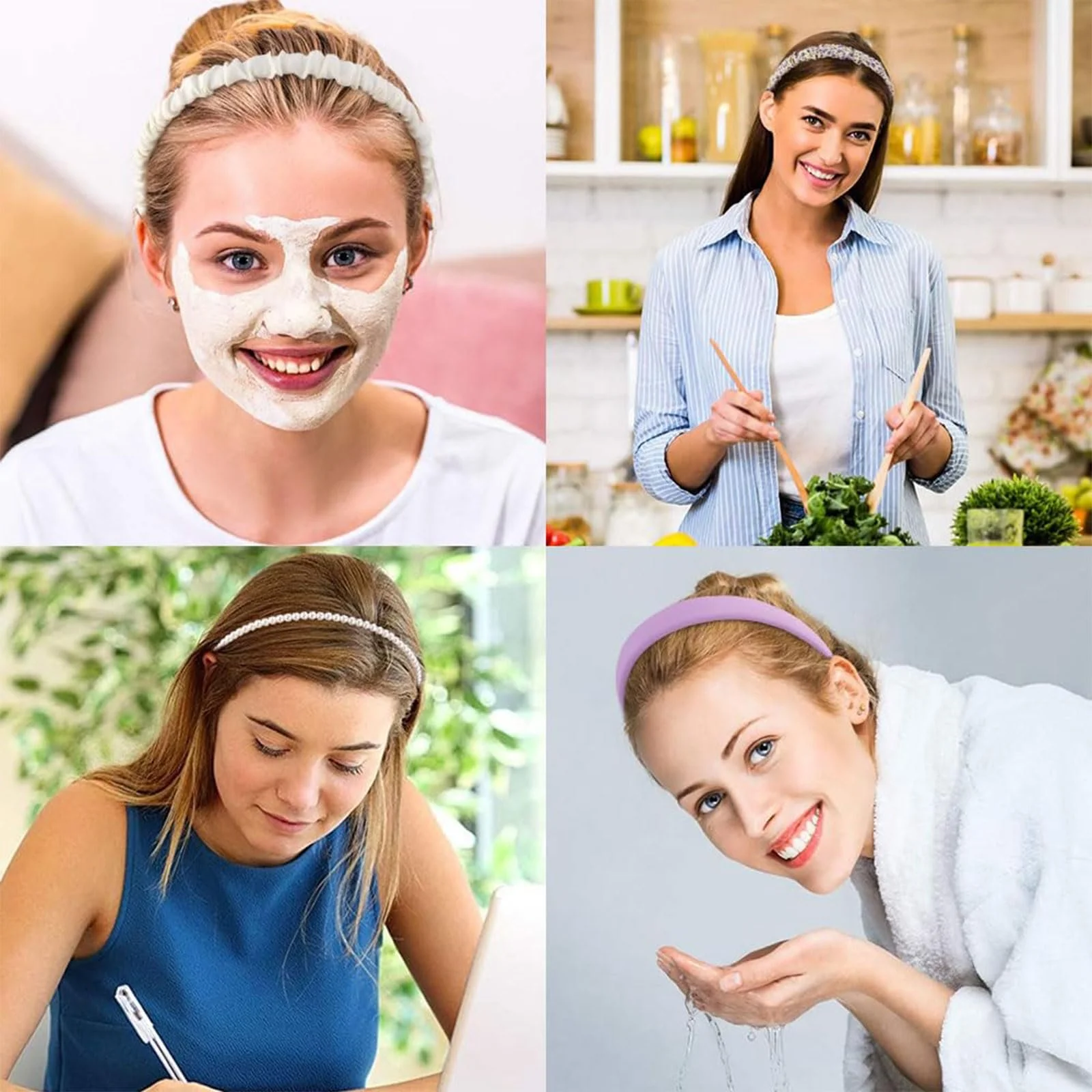 Набір обручів на голову 7 шт., фіолетова серія, фото №7 Набір обручів на голову 7 шт., фіолетова серія, фото №7