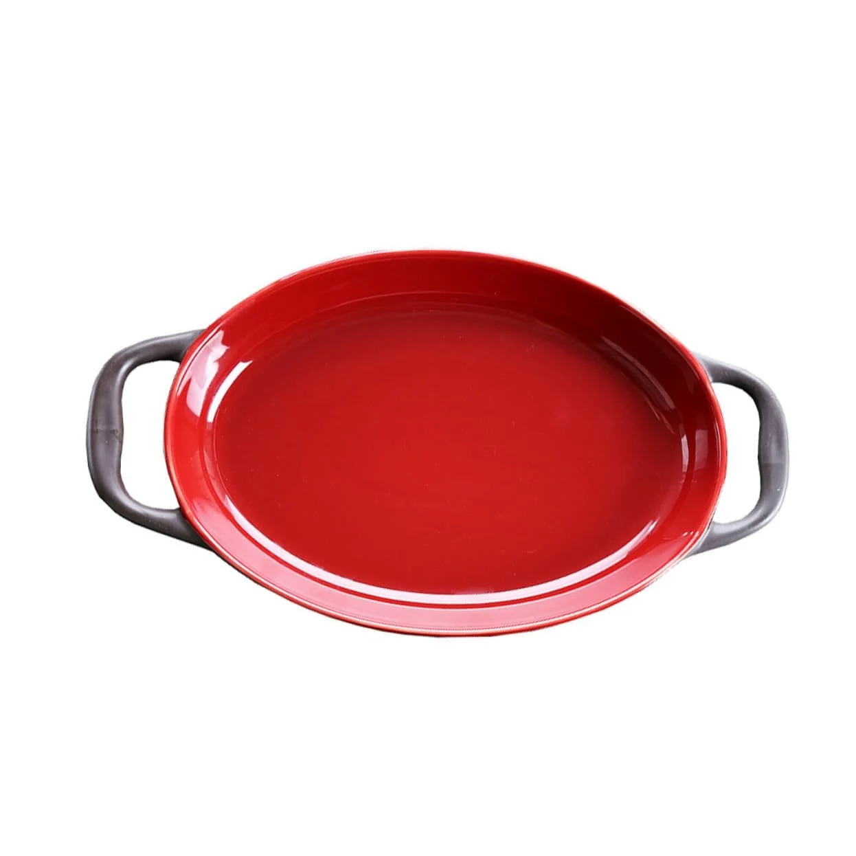 Форма для выпекания керамическая с двумя ручками прямоугольная термостойкая устойчивая к царапинам для духовки и стола, фото №1
