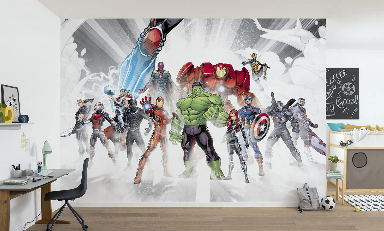 Фотошпалери Marvel Avengers Unite 368 x 254 см 8 штук з клеєм Hulk, фото №2 Фотошпалери Marvel Avengers Unite 368 x 254 см 8 штук з клеєм Hulk, фото №2