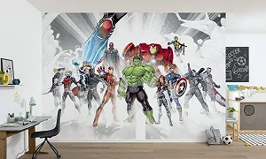Фотообои Marvel Avengers Unite 368 x 254 см 8 штук с клеем Hulk synthetic.ua - Фото 1