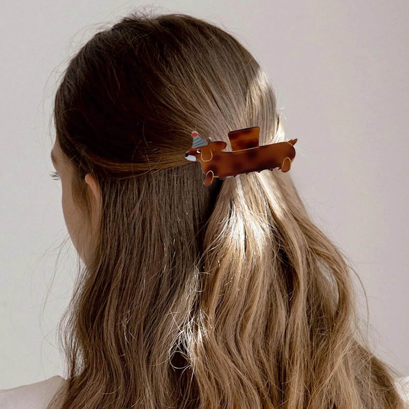 Заколка-краб Euyehn Такса, Заколка-краб из ацетата - Заколки для волос с сильной фиксацией, Милые крабики - Заколка для волос для собак, Аксессуары для волос, Заколка для волос, Заколки-крокодилы для волос на Рождество, фото №8