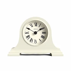 Часы настольные JONES CLOCKS® Speakeasy Каминные часы Форма Наполеоновской шляпы Бледно-кремовый - Фото 1
