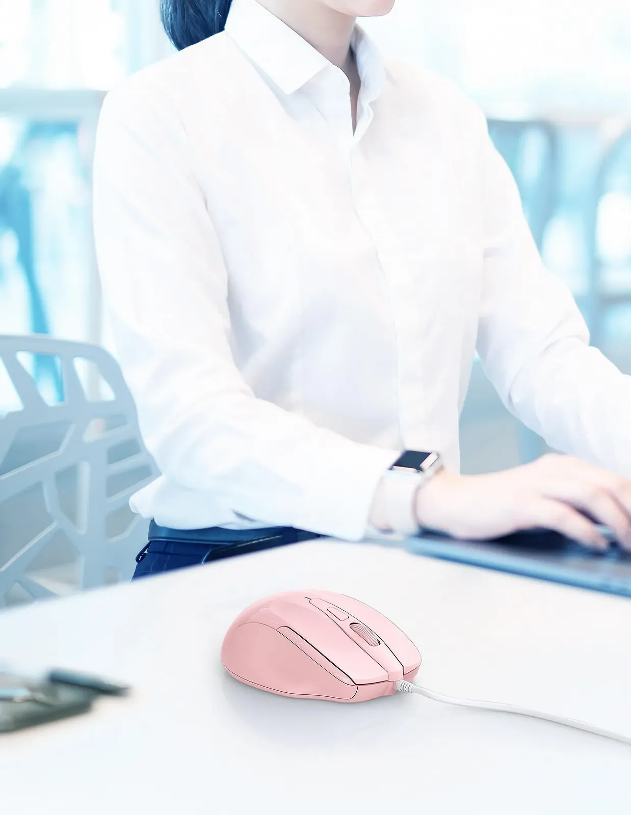 Миша дротова TECKNET Ергономічна оптична 6400 DPI 6 кнопок USB кабель 150 см, фото №7