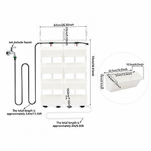 Вертикальна система для настінного озеленення 67 x 18,6 x 93 см Напівпрозора synthetic.ua - Фото 1