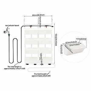 Вертикальная система для настенного озеленения 67 x 18,6 x 93 см Полупрозрачная цена на synthetic.ua - Фото 1 Вертикальная система для настенного озеленения 67 x 18,6 x 93 см Полупрозрачная synthetic.ua - Фото 1