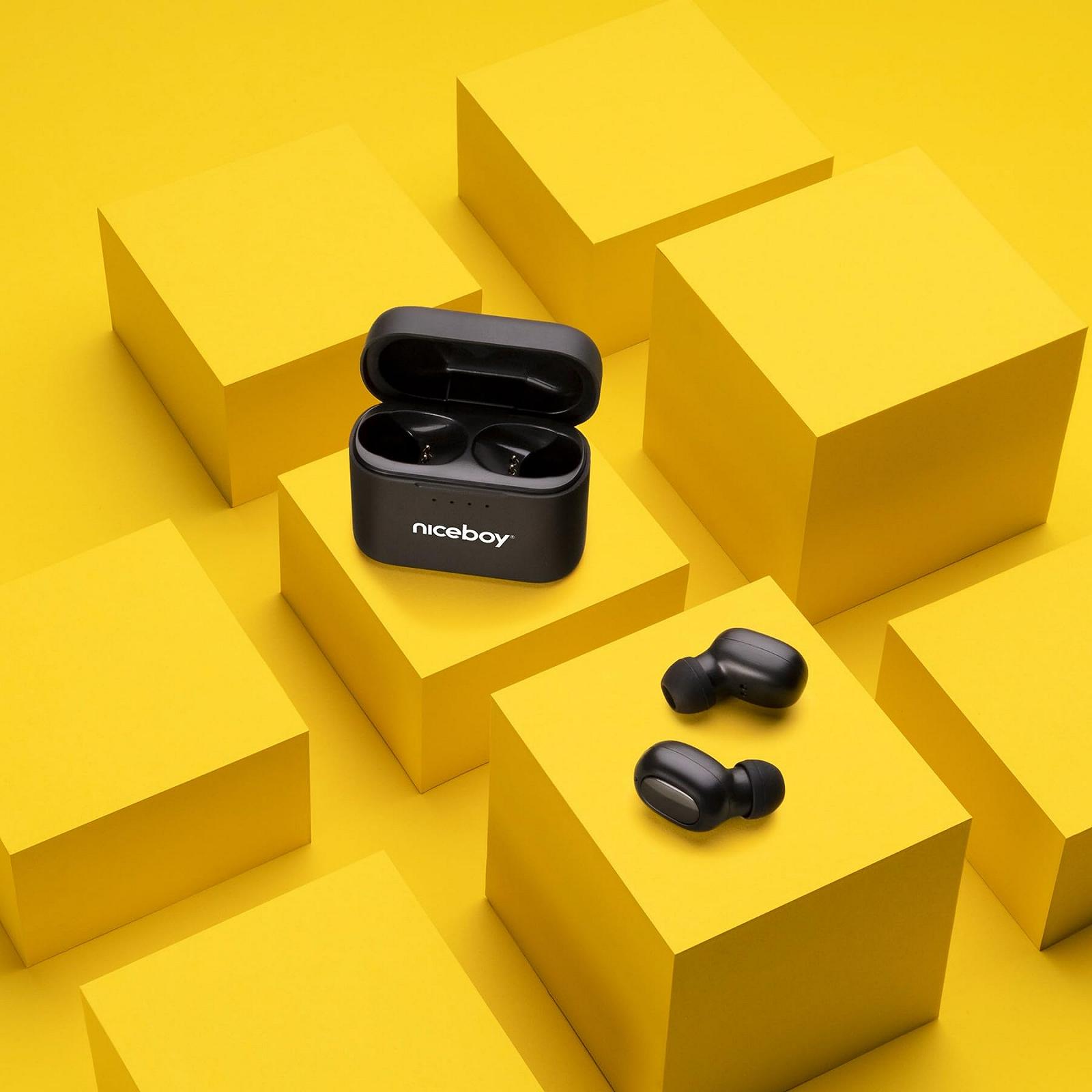 Навушники Niceboy HIVE Podsie 3 Безпровідні Bluetooth 5.1 35 годин роботи Чорний, фото №6