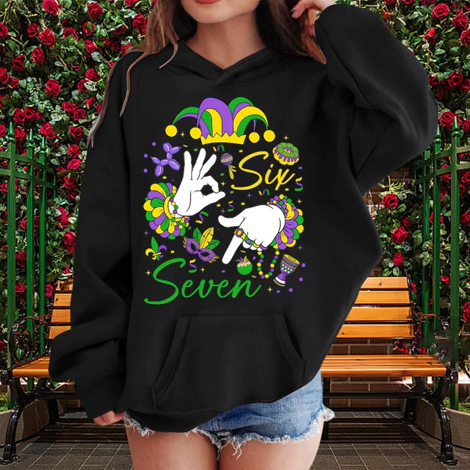 Худі Meme 67 Six Seven L Довгий рукав З принтом 67, фото №3 Худі Meme 67 Six Seven L Довгий рукав З принтом 67, фото №3