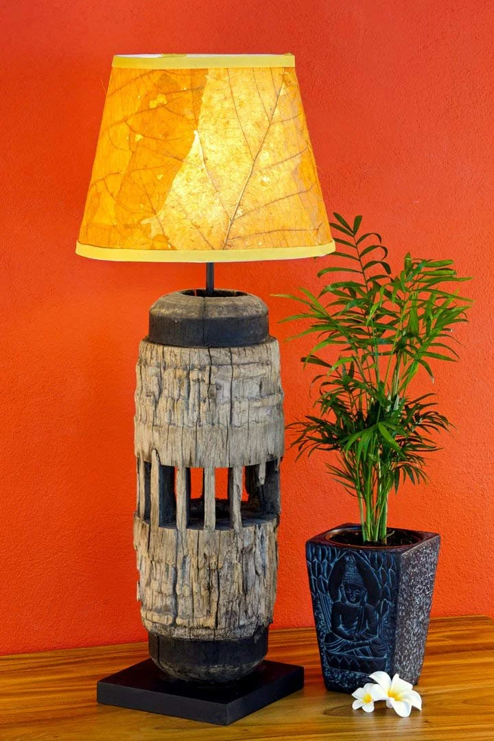 Настільна лампа Kinaree Thaiiri дерево листя тикового дерева 60-90 см, фото №5