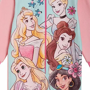 Пижама-комбинезон Disney Princess для девочек, флисовая, детская, на молнии, одежда для дома, детская одежда для сна synthetic.ua - Фото 1