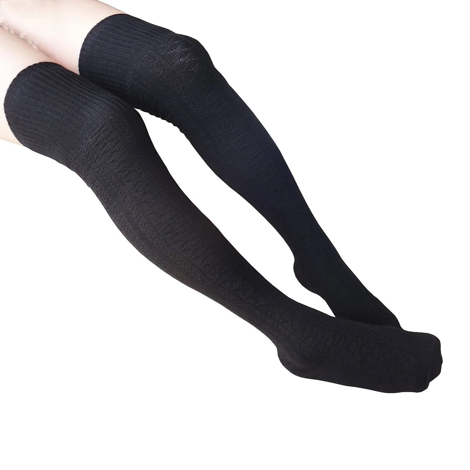 Женские теплые хлопковые высокие носки для сапог, очень длинные зимние гетры GB-CL-W1, черные, One Size, черный, фото №5 Женские теплые хлопковые высокие носки для сапог, очень длинные зимние гетры GB-CL-W1, черные, One Size, черный, фото №5