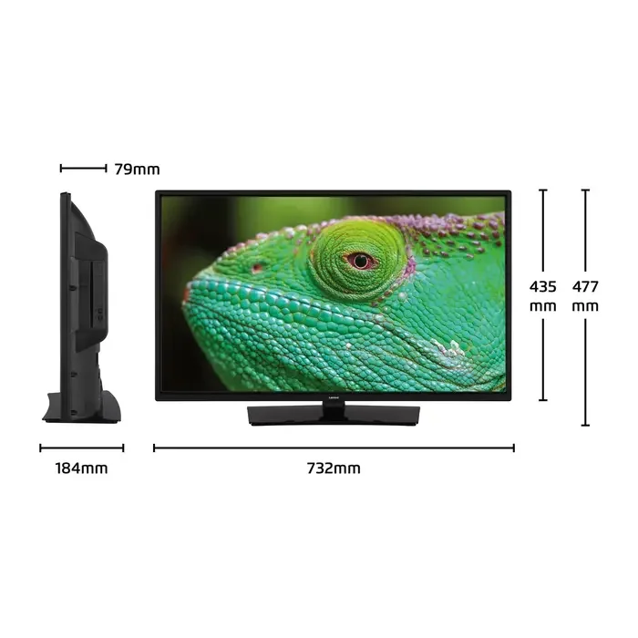 Телевізор 32" Lenco DVL-3273BK / HD / 50 Гц / LCD / Smart TV / Wi-Fi / Bluetooth / T2 / DVD, фото №8 Телевізор 32" Lenco DVL-3273BK / HD / 50 Гц / LCD / Smart TV / Wi-Fi / Bluetooth / T2 / DVD, фото №8